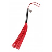 Красно-черная кожаная плеть - 50 см. - Pecado - купить с доставкой в Домодедово