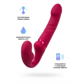 Малиновый безремневой страпон Lapis - 23 см. - Lovense - купить с доставкой в Домодедово