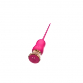 Розовый тонкий стимулятор Nipple Vibrator - 23 см. - I-MOON - купить с доставкой в Домодедово