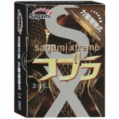 Суженные к основанию презервативы Sagami Xtreme COBRA - 3 шт. - Sagami - купить с доставкой в Домодедово