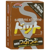 Презервативы Sagami Xtreme FEEL UP с точечной текстурой и линиями прилегания - 3 шт. - Sagami - купить с доставкой в Домодедово