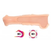 Телесная фантазийная насадка на член Cock Sleeve Size M - KOKOS - в Домодедово купить с доставкой