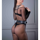 Черный кожаный пояс Sex Game - БДСМ Арсенал - купить с доставкой в Домодедово