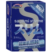 Розовые презервативы Sagami Xtreme FEEL FIT 3D - 3 шт. - Sagami - купить с доставкой в Домодедово