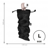 Черный мешочек для хранения игрушек Treasure Bag L - Satisfyer - купить с доставкой в Домодедово