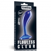 Синяя анальная втулка Flawless Clear Prostate Plug 6.0 - 15 см. - Lovetoy - в Домодедово купить с доставкой