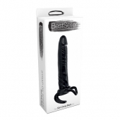Чёрная насадка-фаллос для двойного проникновения INFLATABLE DILDO SLIM DONG  - 13,5 см. - Toyz4lovers - в Домодедово купить с доставкой