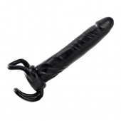 Чёрная насадка-фаллос для двойного проникновения INFLATABLE DILDO SLIM DONG  - 13,5 см. - Toyz4lovers - в Домодедово купить с доставкой
