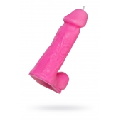 Розовая свеча в форме пениса - 13 см. - Pecado - купить с доставкой в Домодедово