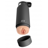 Серый мастурбатор в виде бутылки F*ck Flask - Pipedream - в Домодедово купить с доставкой