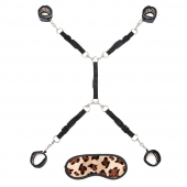Леопардовая фиксация на матрас для рук и ног Classic Bedspreader - Lux Fetish - купить с доставкой в Домодедово