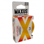 Презервативы анатомической формы Maxus Sensual - 3 шт. - Maxus - купить с доставкой в Домодедово