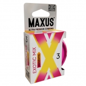 Ароматизированные презервативы Maxus Exotic Mix - 3 шт. - Maxus - купить с доставкой в Домодедово