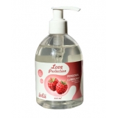 Лубрикант на водной основе Love Protection Raspberry с ароматом малины - 300 мл. - Lola Games - купить с доставкой в Домодедово