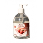 Лубрикант на водной снове Love Protection Strawberry с ароматом клубники - 300 мл. - Lola Games - купить с доставкой в Домодедово