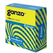 Классические презервативы с обильной смазкой Ganzo Classic - 3 шт. - Ganzo - купить с доставкой в Домодедово
