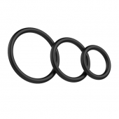 Набор из 3 чёрных колец различного диаметра - Baile - в Домодедово купить с доставкой