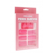 Набор из 7 розовых насадок на пенис ONE-A-DAY PENIS SLEEVES PINK - Seven Creations - в Домодедово купить с доставкой