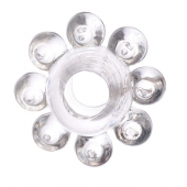 Прозрачное гелевое эрекционное кольцо-цветок - Toyfa Basic - в Домодедово купить с доставкой