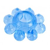 Голубая гелевая насадка-цветок - Toyfa Basic - в Домодедово купить с доставкой