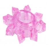 Розовое гелевое эрекционное кольцо-звезда - Toyfa Basic - в Домодедово купить с доставкой