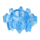 Голубая гелевая насадка-звезда - Toyfa Basic - в Домодедово купить с доставкой