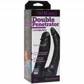 Черная насадка-фаллоимитатор для двойной стимуляции Double Penetrator - 16 см. - Doc Johnson - купить с доставкой в Домодедово