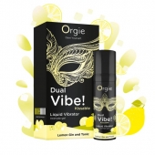 Съедобный жидкий вибратор Dual Vibe! со вкусом лимонного джина с тоником - 15 мл. - ORGIE - купить с доставкой в Домодедово