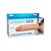 Полый страпон на ремнях 8’’ Hollow Silicone Strap-on - Pipedream - купить с доставкой в Домодедово