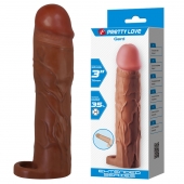 Коричневая насадка на пенис Gerd - 19,5 см. - Baile - в Домодедово купить с доставкой