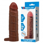 Коричневая насадка-удлинитель Kaile - 15 см. - Baile - в Домодедово купить с доставкой