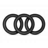 Набор из 3 черных эрекционных колец Black Small Penis Rings - Blush Novelties - в Домодедово купить с доставкой