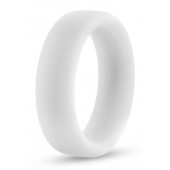 Белое люминесцентное эрекционное кольцо Silicone Glo Cock Ring - Blush Novelties - в Домодедово купить с доставкой
