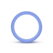 Голубое люминесцентное кольцо Silicone Glo Cock Ring - Blush Novelties - в Домодедово купить с доставкой