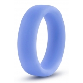 Голубое люминесцентное кольцо Silicone Glo Cock Ring - Blush Novelties - в Домодедово купить с доставкой