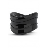 Черное эрекционное кольцо на мошонку Beef Ball Stretcher Snug - Blush Novelties - в Домодедово купить с доставкой