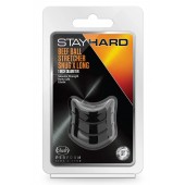 Черное эрекционное кольцо на мошонку Beef Ball Stretcher Snug X Long - Blush Novelties - в Домодедово купить с доставкой