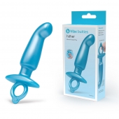 Голубая анальная пробка для массажа простаты Hither Silicone Prostate Plug - 14,3 см. - b-Vibe - в Домодедово купить с доставкой