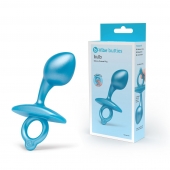 Голубая анальная пробка для массажа простаты Bulb Silicone Prostate Plug - 10,7 см. - b-Vibe - в Домодедово купить с доставкой