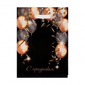 Пакет с вырубной ручкой и принтом в виде шариков (30х40 см) - Сима-Ленд - купить с доставкой в Домодедово