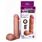 Фаллическая насадка для страпона UNICOCK 8  - 20 см. - LOVETOY (А-Полимер) - купить с доставкой в Домодедово