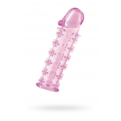 Розовая насадка на пенис с шипами - 12,5 см. - A-toys - в Домодедово купить с доставкой