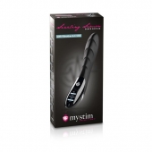 Вибратор с электростимуляцией Sizzling Simon Black Edition - 27 см. - MyStim - купить с доставкой в Домодедово