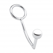 Кольцо на пенис с анальным стимулятором Stainless Steel Anal Hook   Cock Ring - BlueLine - в Домодедово купить с доставкой