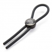 Тёмно-серое эрекционное кольцо с зажимом Again and Again Adjustable Cock Ring - Fifty Shades of Grey - в Домодедово купить с доставкой