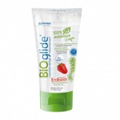 Гель-смазка на водной основе с ароматом клубники BioGlide - 80 мл. - Joy Division - купить с доставкой в Домодедово