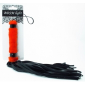 Нежная плеть с красным мехом BDSM Light - 43 см. - БДСМ Арсенал - купить с доставкой в Домодедово