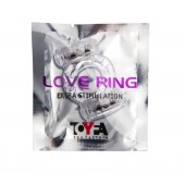 Прозрачное виброкольцо с двумя вибропульками - Toyfa Basic - в Домодедово купить с доставкой