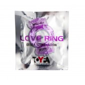 Фиолетовое виброкольцо с двумя вибропульками - Toyfa Basic - в Домодедово купить с доставкой