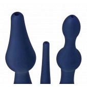 Набор из 3 универсальных насадок для анального душа Universal 3 Piece Silicone Enema Attachment Set - XR Brands - купить с доставкой в Домодедово